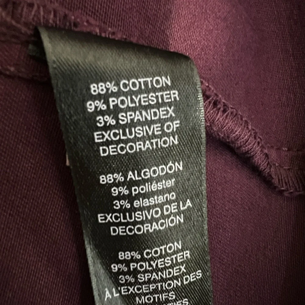 White House Black Market Plum Utility Jacket with Brass Buttons